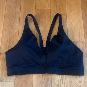 Victoria’s Secret VSX Sport Black Strappy Plunge Sports Bra - Size L